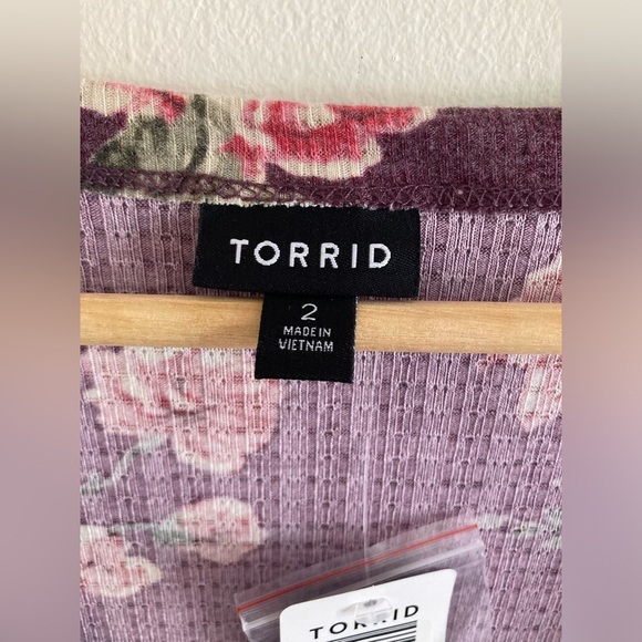 Torrid Crinkle Gauze Floral Babydoll Tunic Top 2X Boho NWT - Picture 7 of 12